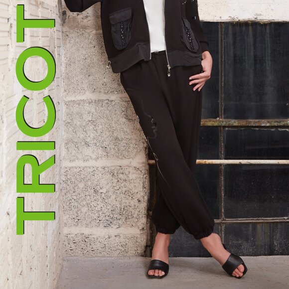 709 Jogger with elastic waist and ankle by TRICOTTO - Picture 1 of 1